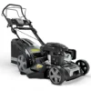 ONBEST TXC-3653E Rasenmäher Benzin mit Antrieb | 53 cm Schnittbreite | Elektrostart | 6,5 PS | Doppelmesser mit Sograd