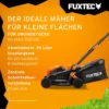 FUXTEC 40V Akku Rasenmäher FX-E1RM20 SET - 33cm Schnittbreite | 14Kg | 2x20V | 2 x Akku 2Ah | Doppel- Ladegerät 2,4A | 2,5-6,5cm Schnitthöhe