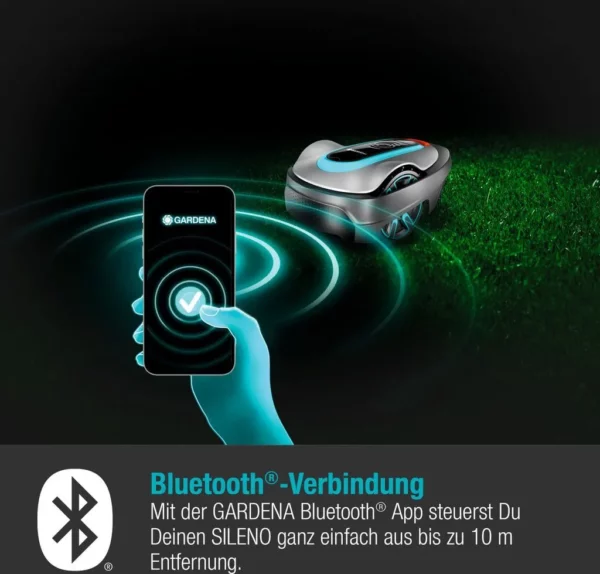 Mähroboter 15101-20 - Bluetooth, leisester Rasenmäher Roboter, wetterfest, CorridorCut, SensorControl