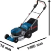 Bosch Professional 18V System Akku-Rasenmäher GRA 18V2-46 (Schnittbreite: 46 cm, 6-stufige Höheneinstellung, 60-Liter-Textil-Grasfangkorb, inkl. 2 x Isolierschlüssel, Mulcher)