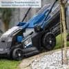 Scheppach Akku-Rasenmäher Set BC-MP380-X inkl. 2x 4Ah Akku + 4,5A Doppelladegerät | 38 cm Schnittbreite | 45 L Fangbox | 6 Stufen Schnitthöhen