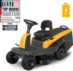 STIGA Akku-Aufsitzmäher Swift 372e, Wechselakkusystem, inkl. 4 ePower Akkus mit insgesamt 25 Ah