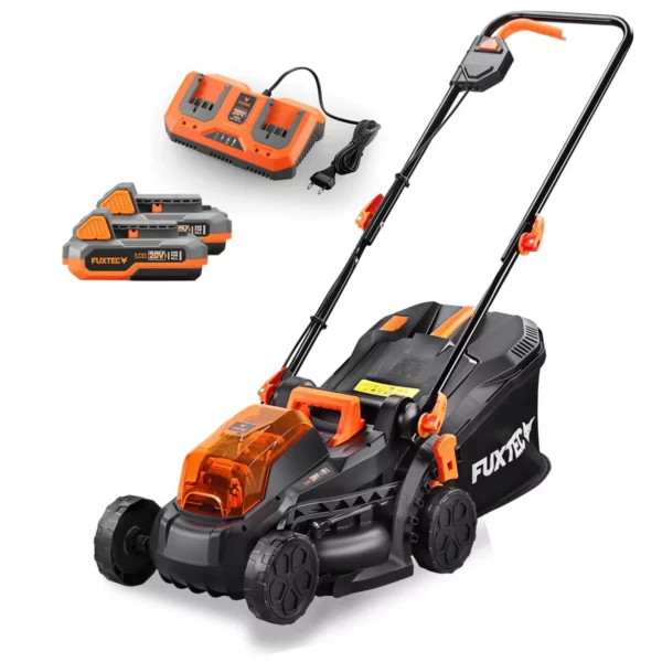 40V Akku Rasenmäher FX-E1RM20 SET mit 2 x Akku 2Ah, Doppel-Ladegerät 2,4A