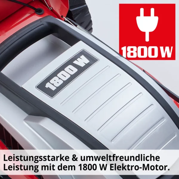HECHT 1803 S Rasenmäher Elektro mit Antrieb | 5in1 | 46 cm Schnittbreite | 1800W | 60L Fangkorb | Mulchkit | Stahlgehäuse