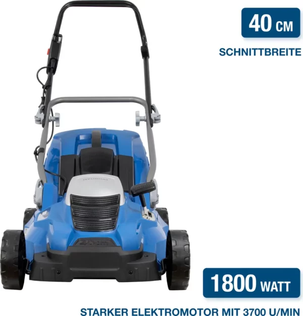 HYUNDAI Elektro-Rasenmäher LM4001E (40 cm, 1800 W, 50L Korb inkl. Mulchkeil)