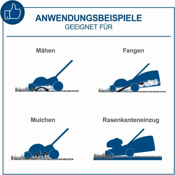 Scheppach Akku-Rasenmäher Set BC-MP380-X inkl. 2x 4Ah Akku + 4,5A Doppelladegerät | 38 cm Schnittbreite | 45 L Fangbox | 6 Stufen Schnitthöhen