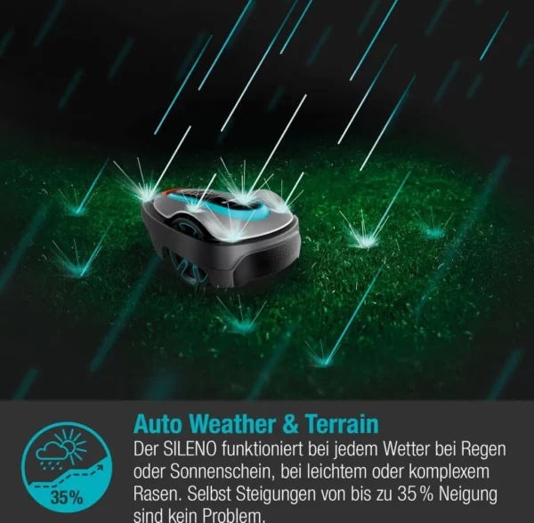 Mähroboter 15101-20 - Bluetooth, leisester Rasenmäher Roboter, wetterfest, CorridorCut, SensorControl